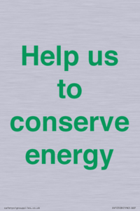 Help us to conserve energy 
